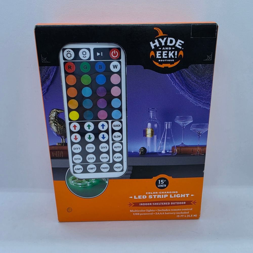 Hyde and EEK! Boutique 15ft Color Changing LED Strip Light Remote USB Powered